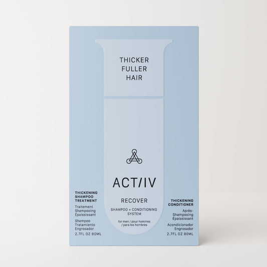 ACTIIV Recover Travel Duo For Men | Supports the Appearance of Fuller, Healthier-Looking Hair, Plant-Based, Color-Safe, Vegan, All Hair Types