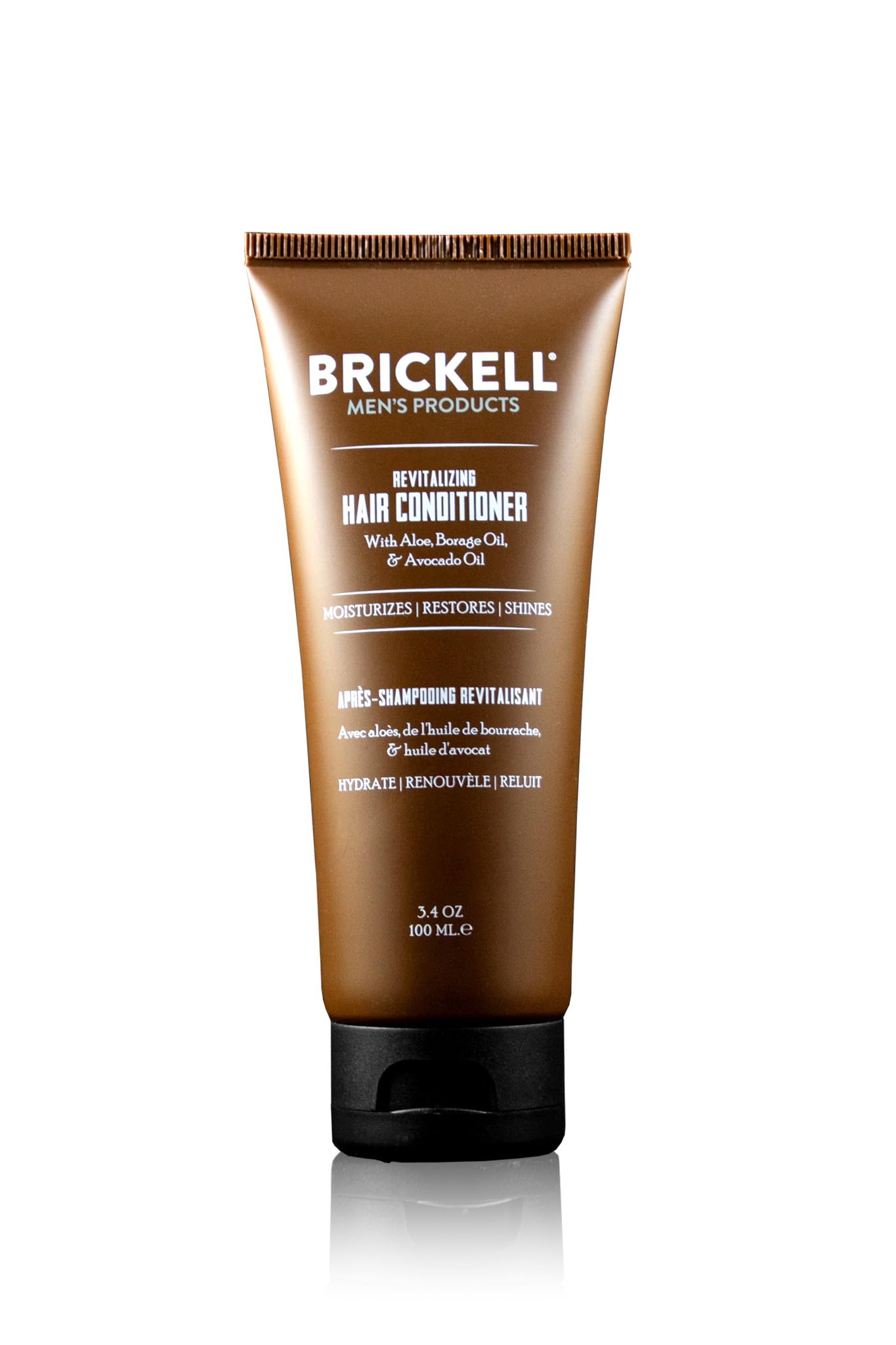 Brickell Men's Revitalizing Hair Conditioner for Men, Natural and Organic Nourishing Hair Conditioner, Restores Shine and Moisture, 8 Ounce, Scented, New Formula